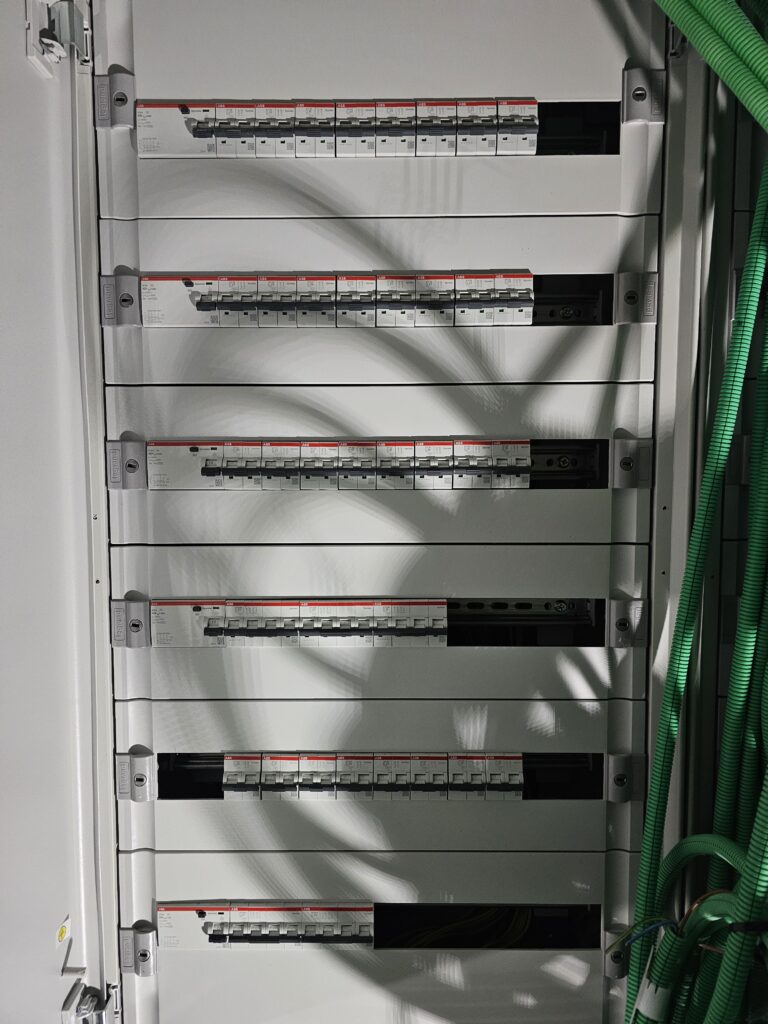 Afgewerkte elektrische verdeelkast na renovatie – Elec Support